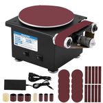 Mini Disc Sander 6-Inch, Multifunctional Belt Sander 1.2-Inch by 15-Inch, for Wood Crafts Metal Stone Grinding, Small Spindle Sander Machine for Curve Grinding (Model B)