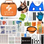 GPUSFAK Dog First Aid Kit - Pet First Aid Kit for Dogs Pet Emergency Kit with Grooming Hammock Harness Nail Clipper First Aid Supplies for Home Camping