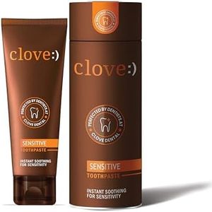 Clove Sensitive Toothpaste | reduce Senstivity | FREE Dental Consultation with Every Pack | Dual Action toothpaste For Sensitivty & Bad Breath | Strengthens Enamel | Triclosan Free | Paraben Free | Peroxide free | Mint, Pack of 1 (100g)