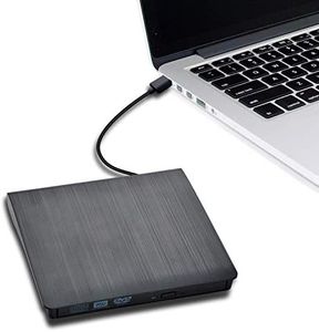 External DVD/CD Drive, USB 3.0 Combo Drive Portable CD/DVD +/-RW Drive Slim DVD/CD ROM Rewriter Burner High Speed Data Transfer Compatible with Laptop Desktop PC Windows and Linux OS Mac MacBook Pro