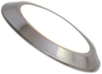 Hamilton Hills Thin Round 8 inch Brushed Nickel Disc LED Ceiling Light Fixture | 2700K Cool Thinnest Dimmable Flush Mount Ceiling Light | Overhead Direct Wire Lights for Kitchen & Bedroom