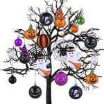 Valery Madelyn 40pcs Halloween Decorations, Halloween Baubles for Home Decor,Halloween Ornaments, House Shaped Paper Packing for Halloween Holiday Party Gift