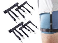 STAY GENT Shirt Stays For Men 2 Pair(4 Pcs) Shirt Garters Holder with Non-Slip Locking Clamps and Adjustable Straps