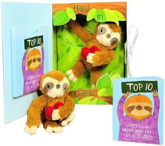 Tickle & Main Ottieni un regalo bene: sentiti come un bradipo. Appendi lì presto per donne bambini uomini adolescenti Peluche e le 10 cose da fare quando ti senti come un bradipo in confezione regalo.