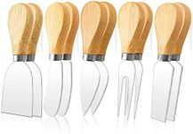 ProudMoore 10 Pcs Cheese Knives, Wooden Handle Cheese Knife Set for Charcuterie Board, Mini Steel Stainless Cheese Cutter, Spreader, Fork for Party Wedding Christmas, Charcuterie Accessories