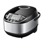 Midea Multifunctional Rice Cooker With Steamer (10 cup, 1.8 litre) 11 Multicooker functions, LED display, Warmer, Timer, Non-Stick Removable Inner Pot (Black)