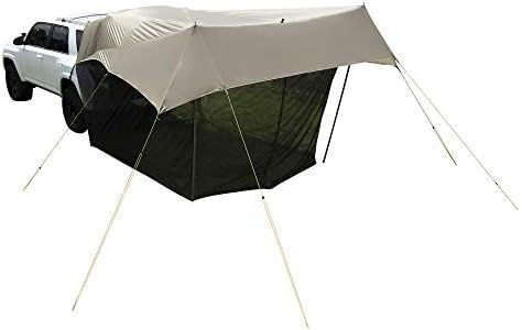 Slumberjack Roadhouse Screen Tarp, Tan with Black Mesh - Vehicle Based Camping Tarp