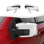 SQQP Side Mirror Cover Side Door Rearview Mirror Decorationl Cap Cover Compatible with Ford F150 2021-2023+ (Chrome)