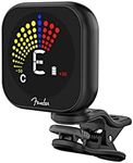 Fender Flash 2.0 Guitar Tuner Clip On, Rechargeable Guitar Tuner for 6 Strings, Battery and Micro USB Audio Charger Included, 4x3x2 Inches, 1 Count,Black