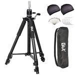 GEX 63" Heavy Duty Mannequin Tripod Stand for Wig Cosmetology Training Practice Doll Manikin Head Tripod Wig Stand With Travel Bag (Black)