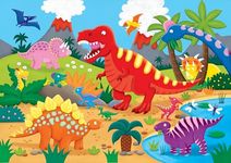 Dinosaurs Kids' Floor Puzzle (48 Pieces) (36 inches wide x 24 inches high)