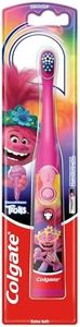 Colgate Kids Battery Trolls Extra Soft Bristles Toothbrush, 3+ Years, with Sonic Vibrating Bristles to Remove More Plaque and Slim Easy to Hold Handles