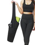 Yoga Mat Bag, ONEGenug Yoga Exercise Mat Tote Bags Sling Carrier Yoga Mat Shoulder Strap with Large Side Pocket & Zipper Pocket(Black)