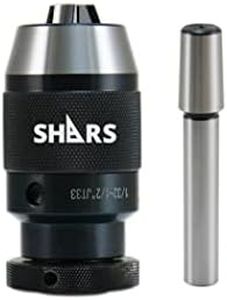 Shars 1/32“-1/2" JT33 Heavy Duty Keyless Drill Chuck & 1/2" Straight Shank Arbor 202-5013+1303 ^[