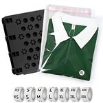 BoxLegend V3 Shirt Folding Board with Shirt Bags and Size Stickers Pack of 100 Bags (11x14 inches) and 1 Folding Boards and 7 Sizes 3500 PCS Size Stickers for Clothing TShirt Bags for Small Business