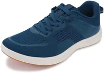 WHITIN Men's Width Minimalist Running Shoes Wide Toe Box Zero Drop Barefoot Size 8 Athletics Sneakers Hiking Breathable Dark Blue 41