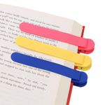 SMUK 3pcs Silicone Automatic Bookmark, Unique Bookmark Page Keeper for Reading Lovers Women Men Kids Teachers, Book Page Holder Markers Clip Book Marks Reading Accessories Gifts