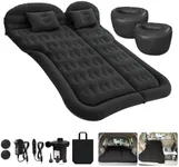 Car Bed Suv Air Mattress, Car Air Mattress with Home Power Adapter, Electric Air Pump, 2 Inflatable Pillows and 2 Footrests For Back Seat, Trunk Sleeping - Upgraded -Thickened Camping Air Mattress