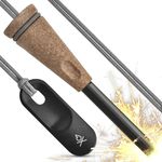 Überleben Zünden 2.0 Ferro Rod Fire Starter for Survival w/Fire Striker - 3/8" Thick Fire Steel, 15,000 Strikes - Waterproof Flint and Steel - Camping Fire Starter Rod w/Wood Handle, Lanyard