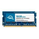 OWC 32GB (2X16GB) DDR4 RAM Compatible with Synology DiskStation DS723+ and DS923+ NAS System 2666MHz PC4-21300 CL19 ECC SODIMM 2Rx8 1.2V Memory Upgrade