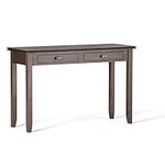 Simpli Home Artisan Solid Wood Console Sofa Table, Natural Aged Brown