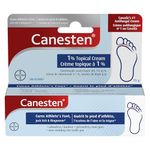 Canesten Antifungal Cream: Cures Athlete's Foot, Jock Itch, Ringworm; Relieves Itching, Burning, Scaling and Soreness: Odourless, Greaseless and Non-Staining; Medicated Clotrimazole Cream (15g)