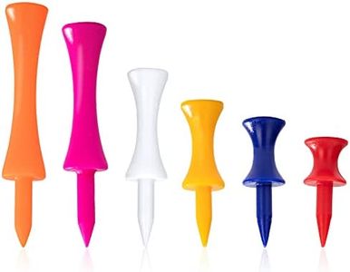 HOLEMZ Tees de Golf Durable Bois de Couleur Tees Incassables Différentes Tailles Long Court Accessoires Portable pour Entraînement Réutilisable 31/35/42/50/59/70mm