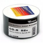 Ritek 901OEDRPSN001 50 x Traxdata Full Face Inkjet Printable White CD-R 52x Blank Discs 700MB CDR