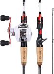 Sougayilang Casting Fishing Rod and Reel Combo, 1.8m/2.1m MH Fishing Pole with Baitcasting Reel Combo, 2-Section Baitcaster Combo-21JYB-L