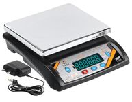 GVC 30Kg x 2g High Accuracy Counter Weight Scale with 2 Days Battery Backup - Upto 1 Year Warranty for for Shop, Home Weighing Scale - Computer Vajan Kata (Black)