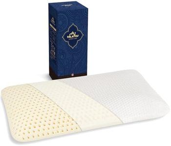 Natural Latex Thin Pillow for Stomach Sleepers | 7cm Slim Profile, Breathable & Ergonomic Design for Neck Pain Relief | Medium Firm Support | with Tencel Cover (Standard (24"×16"×2.6"), Medium)