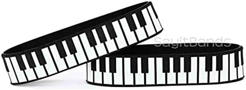 2 Piano Wristbands - Musical Instrument Keys Bracelets for Pianists and Musicians