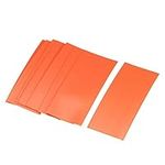 sourcing map AA Battery Wrap 23mm x 53mm Flat PVC Heat Shrink Tubing Tube Orange Pack of 50