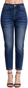 DORAVIIE Women's High Waisted Straight Leg Tummy Control Stretch Jeans