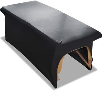 Leather Massage Table Cover, Stretchy & Waterproof Fitted Lash Bed Cover, Protective Spa Treatment Sheet Set for Lash Extension Bed or Massage Bed (Black)
