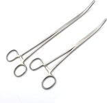 GBBO DDP New 2PC Fishing Set 8" + 10" Curved HEMOSTAT Forceps Locking Clamps Stainless