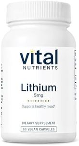 Vital Nutrients - 100% Elemental Lithium (Orotate) - Supports Mental and Behavioral Health - 90 Vegetarian Capsules per Bottle - 5 mg