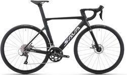 SAVADECK Carbon Fiber Road Bike, 700C Racing Bicycle Carbon Frame Carbon Fork with SORA R3000 Derailleur System 18 Speed Disc Brake Road Bicycle for Men or Women(Black, 54cm)