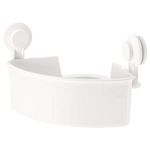 Ikea Polycarbonate plastic 304.003.08 White Tisken White Suction Corner Shelf Unit With Cups 304.003.08 By Ikea