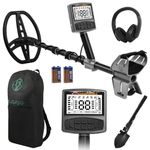 Gbnryg Metal Detector for Adults Professional, Pinpoint Metal Detector Waterproof Gold and Silver, Higher Accuracy, Bigger LCD Display, 12" IP68 Coil, New Advanced DSP Chip