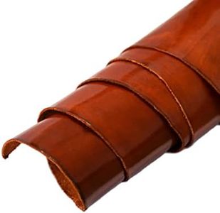 Time Resistance Pelle Bovina Pieno Fiore conciata al vegetale, Quadrata, 1,2-1,6 mm (85-113 g), Foglio di Pelle Bovina pretagliato per Artigianato in Pelle (30,5 x 61 cm, Cognac)