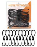 6 Inch Small Bungee Cord with Hooks Camping Accessories - 10 PCS Heavy Duty Elastic Cord Durable Rubber Canopy Ties Perfect for Camping, Luggage, Tents, Wire Hooks