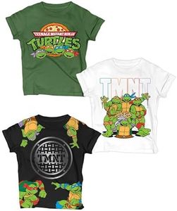 TMNT Ninja Turtles T-Shirt Outfit Boy Tee Toddlers Birthday to Kids Clothes 9 hGn/W/Bk SS