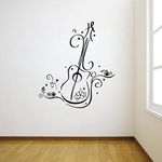 Decor Villa Super Guitar Wall Sticker & Decal (PVC Vinyl,Size -50 cm x 58 cm)