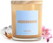 Homesick Scented Candles for Home (Housewarming) - 7.5 oz Long-Lasting Natural Soy Wax Blend Jar Candle Gift for Women & Men for All Occasions, 30-35 Hours Burn Time - Notes of Cotton & Water Lily