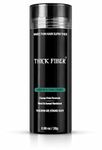 THICK FIBER Hair Fibres | Hair Powder for Thinning Hair 25g Bottle | Makes Thin Hair Look Thicker in Seconds | Hair Loss Concealer For Women & Men (Black)