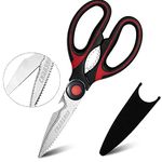 CHANSHIN Kitchen Scissors,Sharp Scissors for Kitchen Shears with Cover Cooking Scissors Multi-Purpose Kitchen Shears for Chicken, Fish, Poultry, Meat, Vegetable, BBQ, Flower, Nut