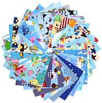 30pcs Blue Series Fabric Cotton 100% Printed boundle Patchwork Squares of 10 * 10cm