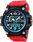 SKMEI Men's Digital Sports Watch, 50Ｍ Waterproof Military Watches LED Screen Large Face Stopwatch Alarm Wristwatch
