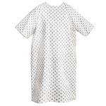 Talvania Unisex Patient Hospital Medical Gown White